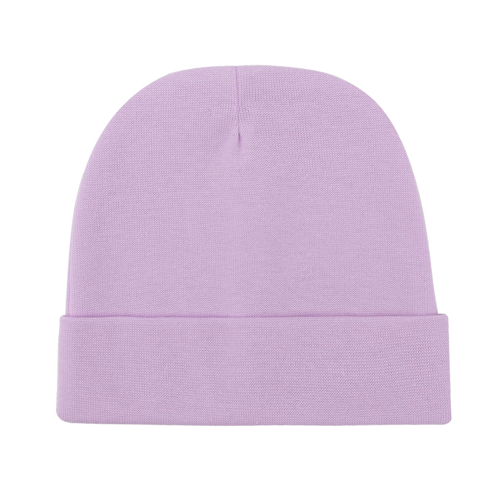 DRESHOW BQUBO 6 Pack Baby Beanie Hats for Unisex Infant Toddler Cotton Beanie Newborn Hospital Hat for Boys Girls 0-6 Months