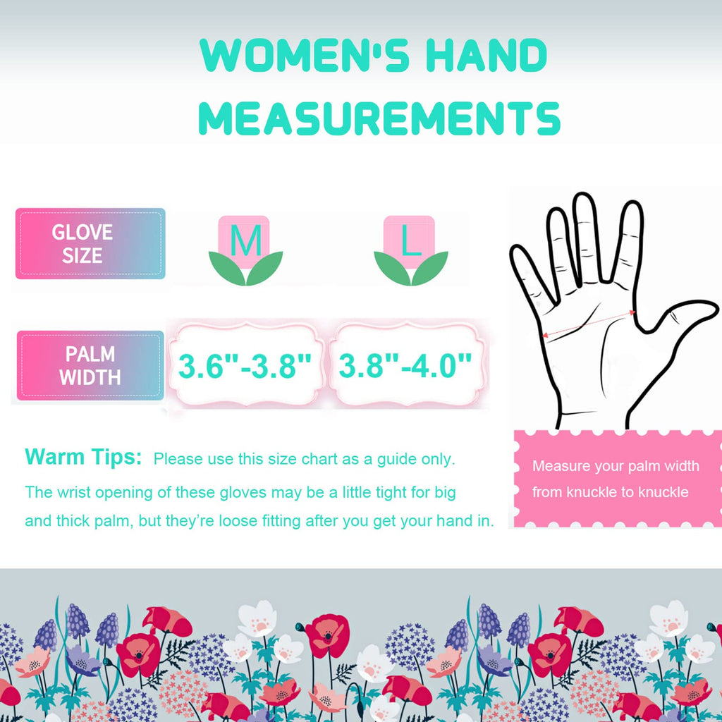 JUMPHIGH Garden Gloves for Women, Floral Gardening Gloves Ladies Soft Breathable Yard Work Glove Light Working Gloves
