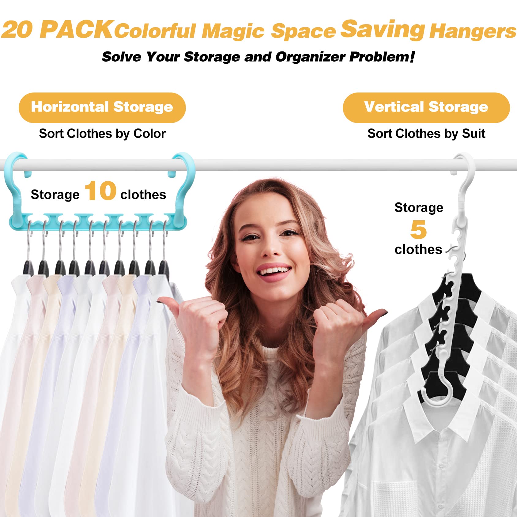 8-Pack-Closet-Organizers-and-Storage,Sturdy Organization-and-Storage-Hangers-Space-Saving for Wardrobe,Dorm-Room-Essentials for College Students Girls Smart Clothes Hanger