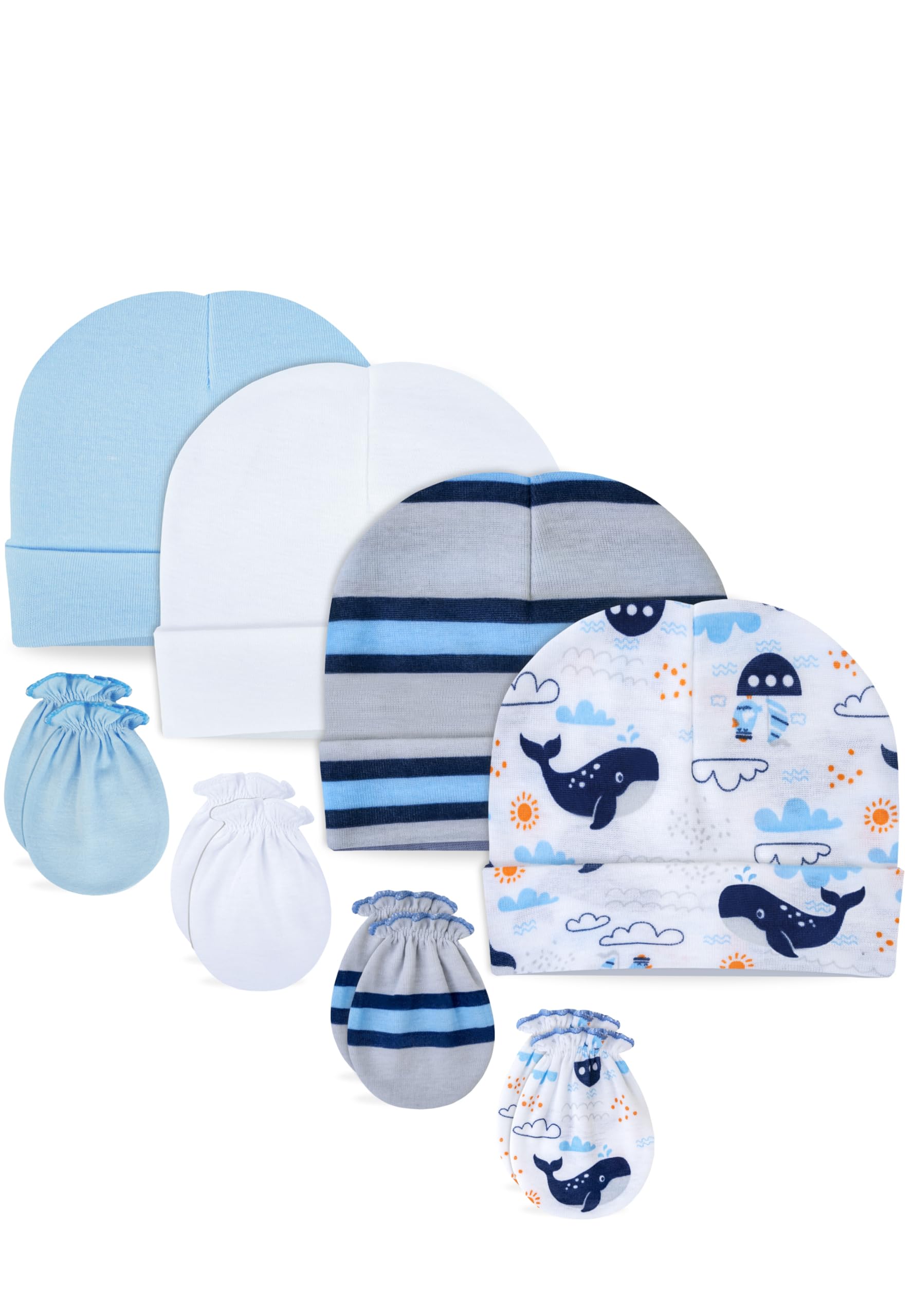 RATIVE Baby Mittens No Scratch Organic Cotton for Newborn 0-6 Months | Baby Essentials Must-Haves for Boys & Girls