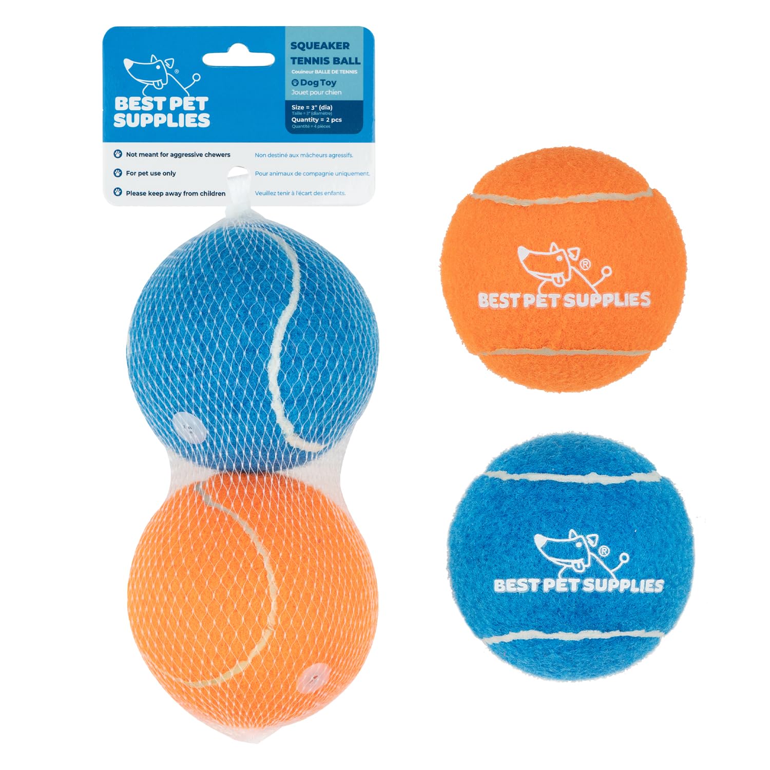 Best Pet Supplies Interactive Squeaky Dog Chew Toy, Ideal Dog Toys for Chewers, Small, Medium & Large Dogs, and Fetch Lovers - Crinkle Duck (Yellow), Large