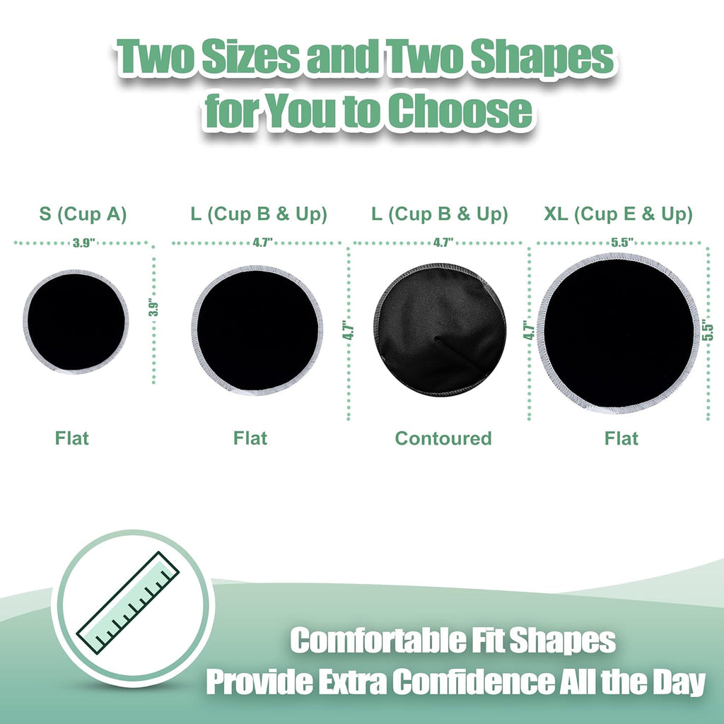 wegreeco Nursing Breast Pads (14 Pack) + Laundry Bag & Travel Storage Bag, 4.7 inch Option - Washable & Reusable Breastfeeding Nursing Pads (Mild, Large)