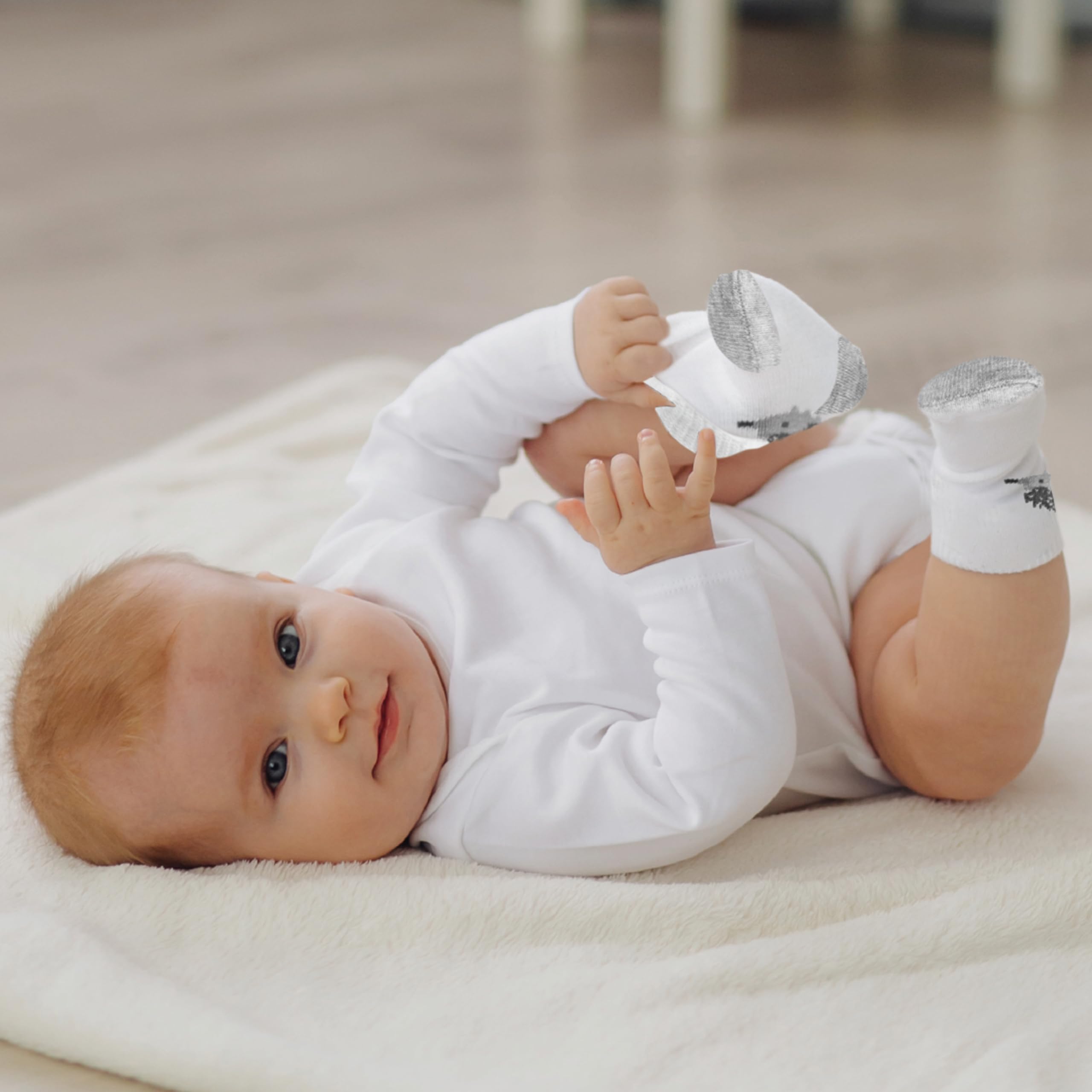 Mother's Choice Organic Cotton Baby Socks Infant 0-6 Months - 12 pairs Soft, Cozy, and Gentle Newborn Socks for Girls & Boys, Perfect Baby Gift for Everyday Wear, and Infant Comfort