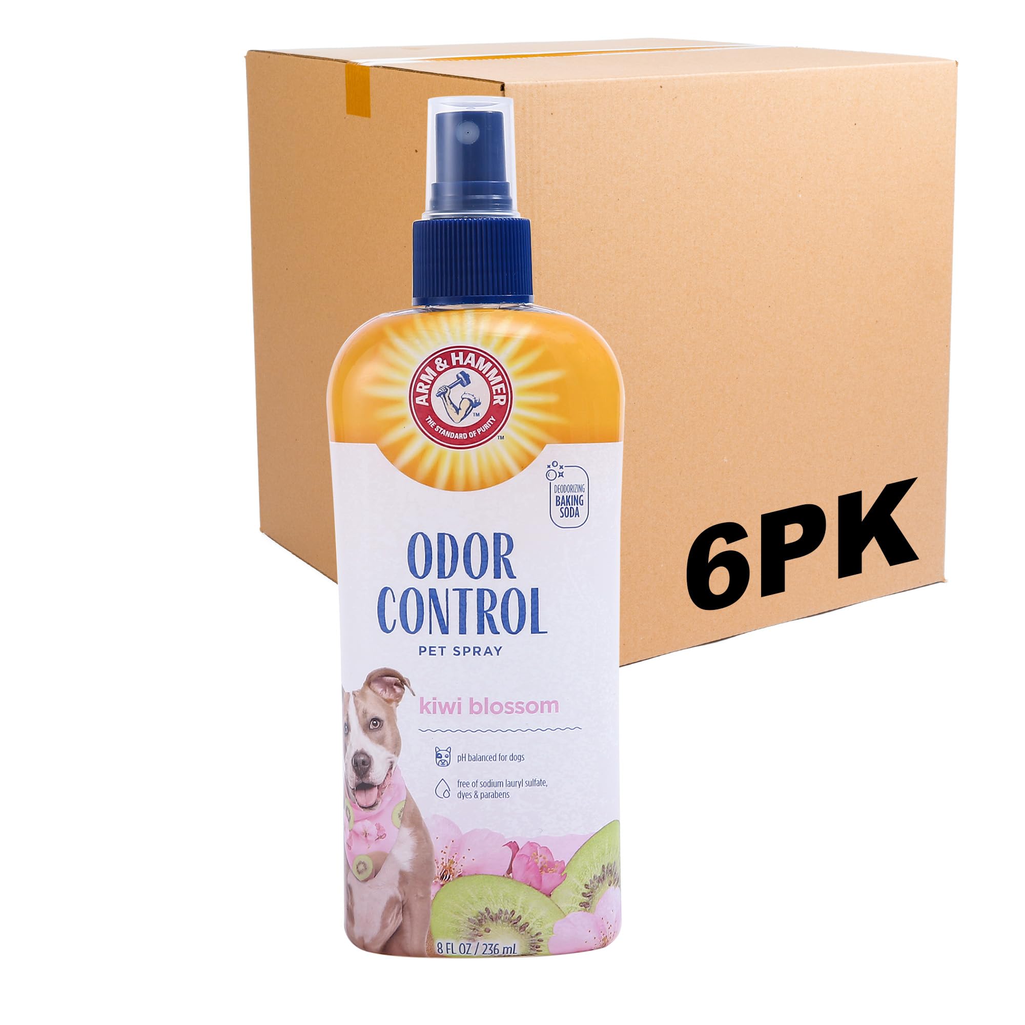 Arm & Hammer for Pets Super Deodorizing Spray for Dogs | Best Odor Eliminating Spray for All Dogs & Puppies | Fresh Kiwi Blossom Scent That Smells Great, 8 Ounces