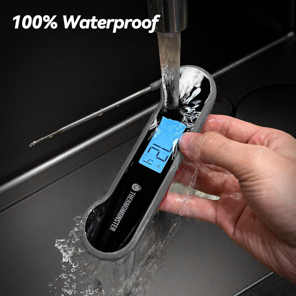 0.5 Sec Instant Read Meat Thermometer Digital with ±0.5℉ Precision, Food Thermometer for Cooking Kitchen Gadgets, Oven Grill Candy BBQ Essentials Accessories, Gifts for Him Dad Men Birthday, Red