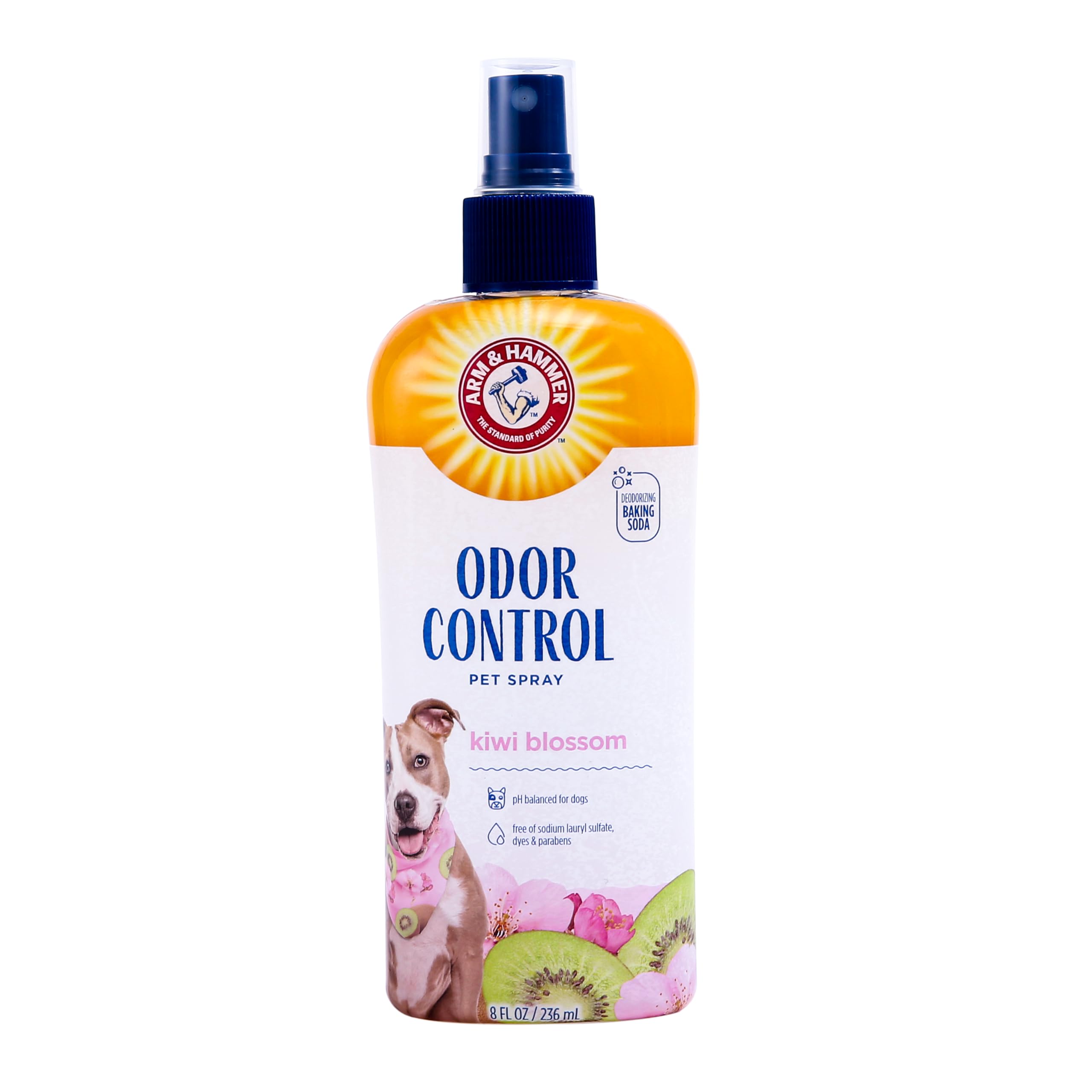 Arm & Hammer for Pets Super Deodorizing Spray for Dogs | Best Odor Eliminating Spray for All Dogs & Puppies | Fresh Kiwi Blossom Scent That Smells Great, 8 Ounces