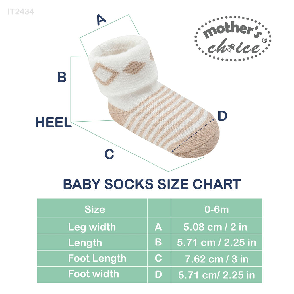 Mother's Choice Organic Cotton Baby Socks Infant 0-6 Months - 12 pairs Soft, Cozy, and Gentle Newborn Socks for Girls & Boys, Perfect Baby Gift for Everyday Wear, and Infant Comfort