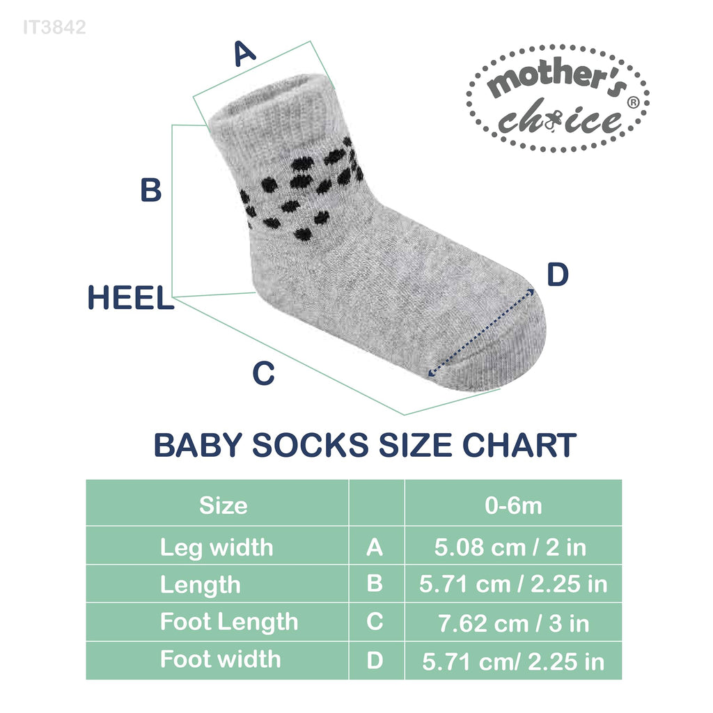Mother's Choice Organic Cotton Baby Socks Infant 0-6 Months - 12 pairs Soft, Cozy, and Gentle Newborn Socks for Girls & Boys, Perfect Baby Gift for Everyday Wear, and Infant Comfort