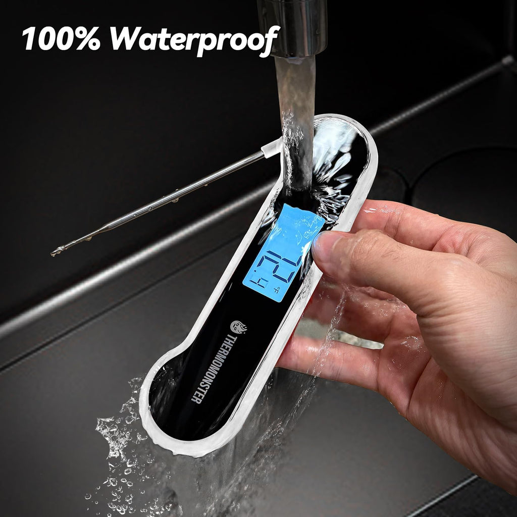 0.5 Sec Instant Read Meat Thermometer Digital with ±0.5℉ Precision, Food Thermometer for Cooking Kitchen Gadgets, Oven Grill Candy BBQ Essentials Accessories, Gifts for Him Dad Men Birthday, Red