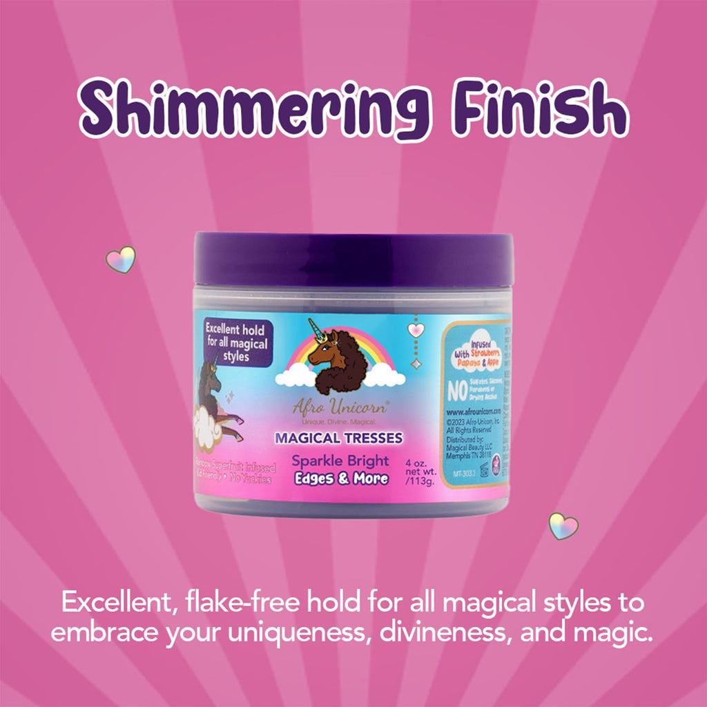 Afro Unicorn Curl Cream - Defining, Taming, and Softening Curly, Coily, and Wavy Hair Cream - Contains Coconut Oil - 3 Pack