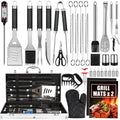 Cifaisi BBQ Grill Accessories Set, 38Pcs Stainless Steel Grill Tools Grilling Accessories with Aluminum Case, Thermometer, Grill Mats for Camping/Backyard Barbecue, Grill Utensils Set for Men Women