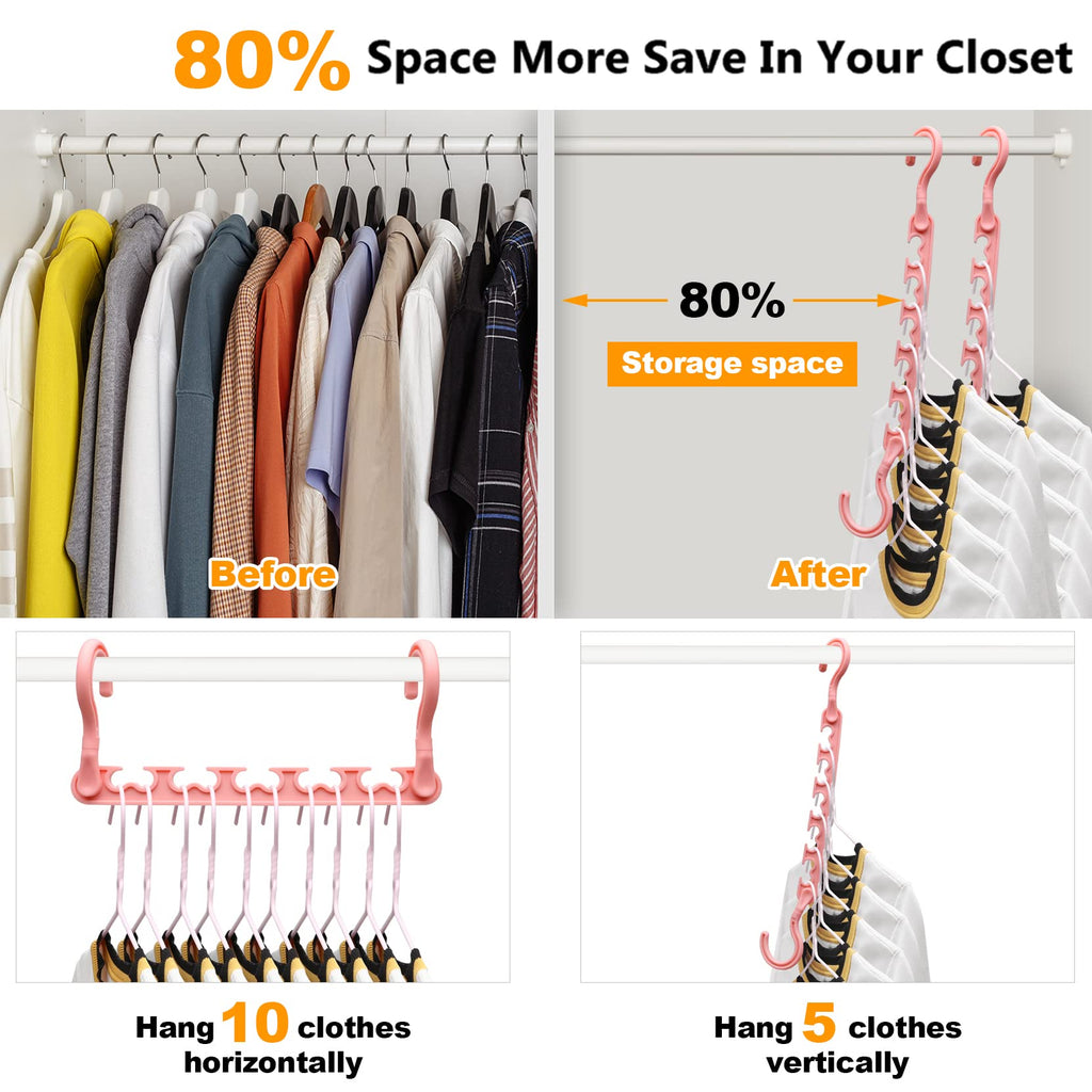 8-Pack-Closet-Organizers-and-Storage,Sturdy Organization-and-Storage-Hangers-Space-Saving for Wardrobe,Dorm-Room-Essentials for College Students Girls Smart Clothes Hanger