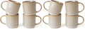 famiware Coffee Mugs Set of 6, Starlight 11 oz Mug Cup Set with Handle for Coffee, Tea, Cocoa, Milk - Ceramic Stoneware Mug Set, Matte Black Grey