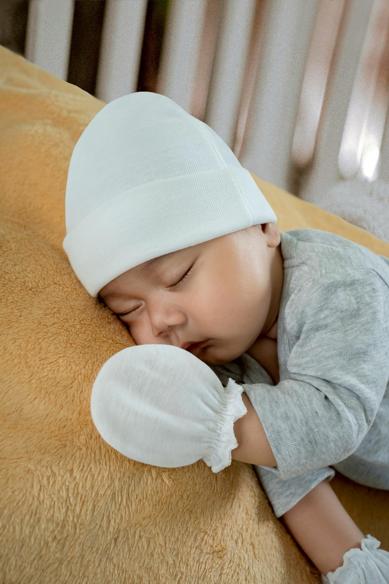 RATIVE Baby Mittens No Scratch Organic Cotton for Newborn 0-6 Months | Baby Essentials Must-Haves for Boys & Girls