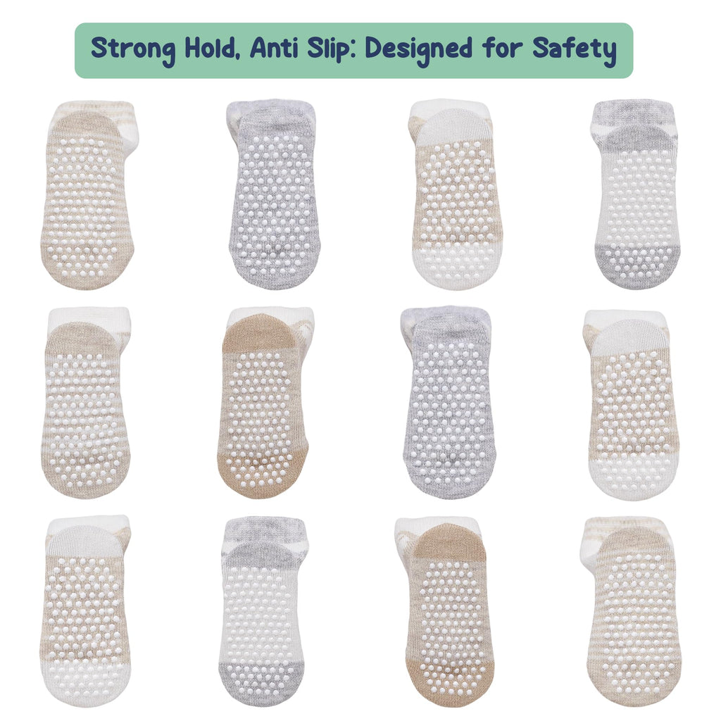 Mother's Choice Organic Cotton Baby Socks Infant 0-6 Months - 12 pairs Soft, Cozy, and Gentle Newborn Socks for Girls & Boys, Perfect Baby Gift for Everyday Wear, and Infant Comfort