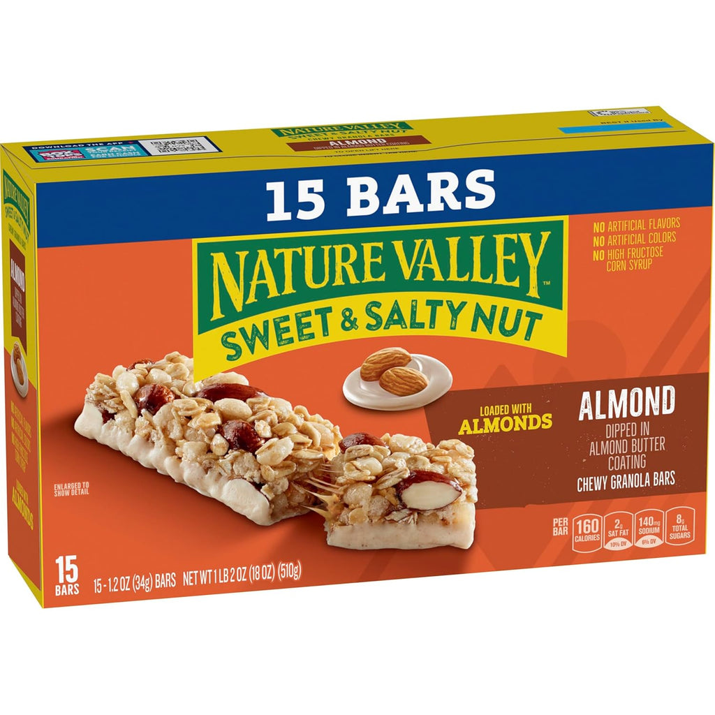 Nature Valley Sweet and Salty Nut Granola Bars, Peanut, 15 Bars, 18 oz