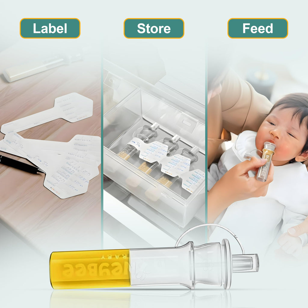 Colostrum Collector Kit | Reusable Silicone Breast Milk Collector for Harvesting Colostrum Breastmilk, Pre-Sterilized Includes Storage Case & Cotton Wipe | Set of 7 Collectors, 5mL Each