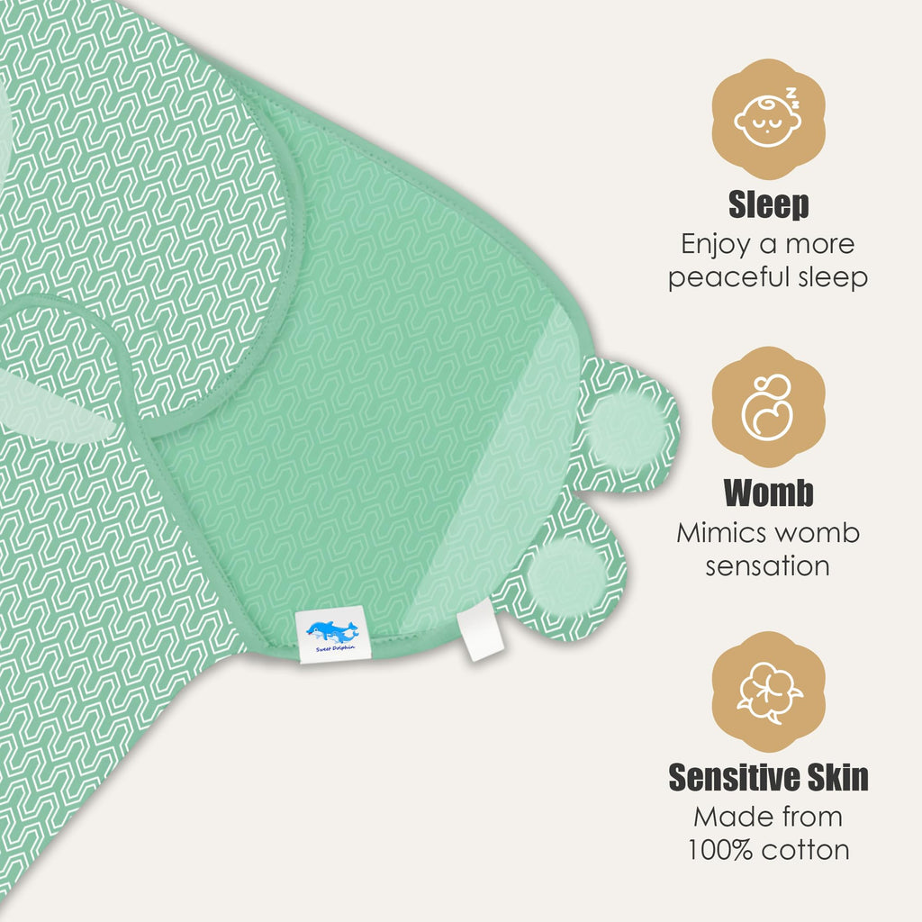 SWEET DOLPHIN 3-Pack Baby Swaddle Sleep Sacks - Newborn Swaddle Blanket with Soft Cotton - Ergonomic Wrap for Boys and Girls, 0-3 Months, Grey