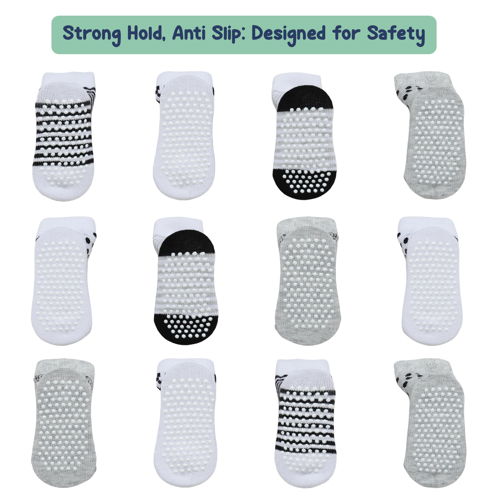 Mother's Choice Organic Cotton Baby Socks Infant 0-6 Months - 12 pairs Soft, Cozy, and Gentle Newborn Socks for Girls & Boys, Perfect Baby Gift for Everyday Wear, and Infant Comfort
