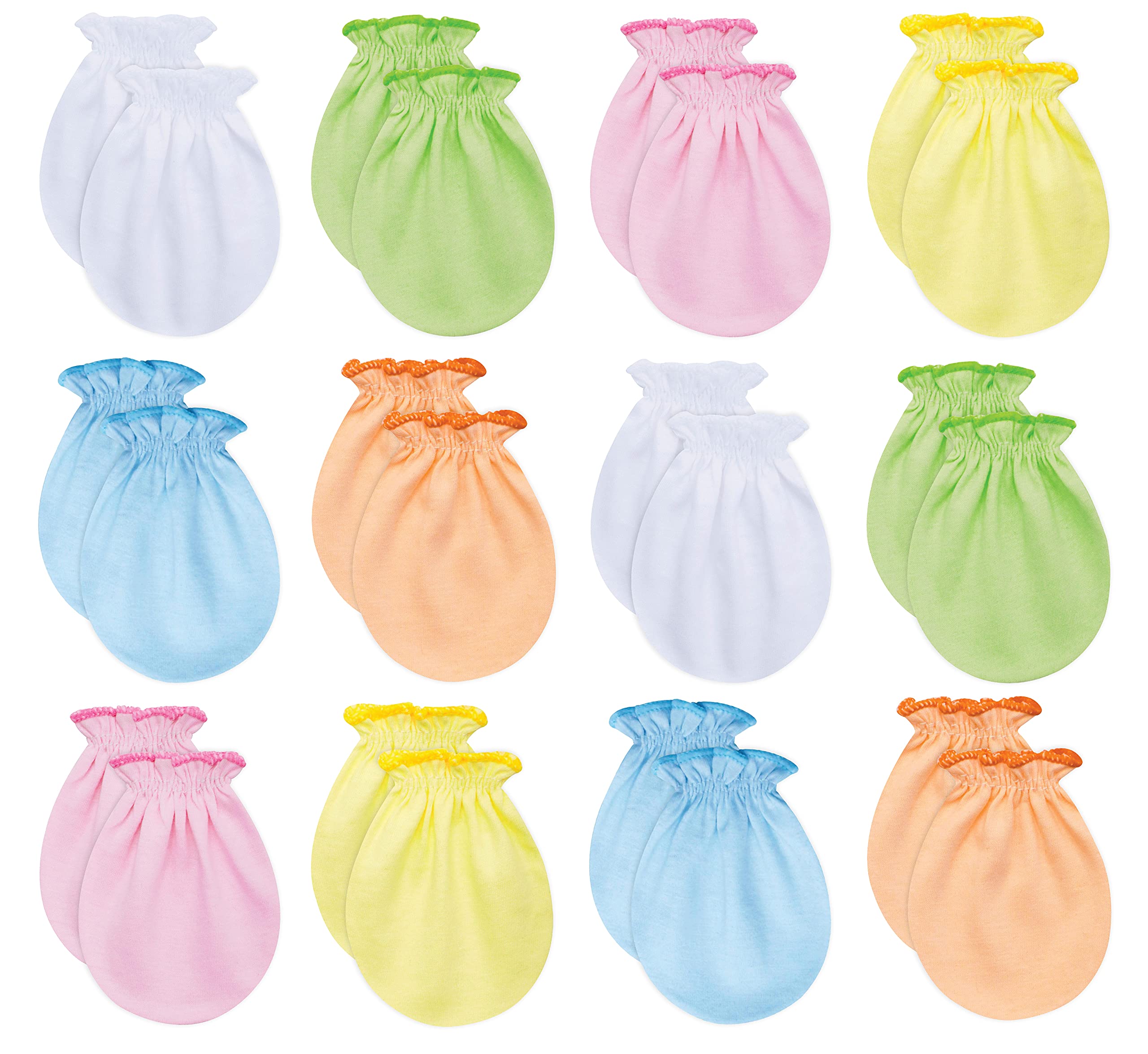 RATIVE Baby Mittens No Scratch Organic Cotton for Newborn 0-6 Months | Baby Essentials Must-Haves for Boys & Girls