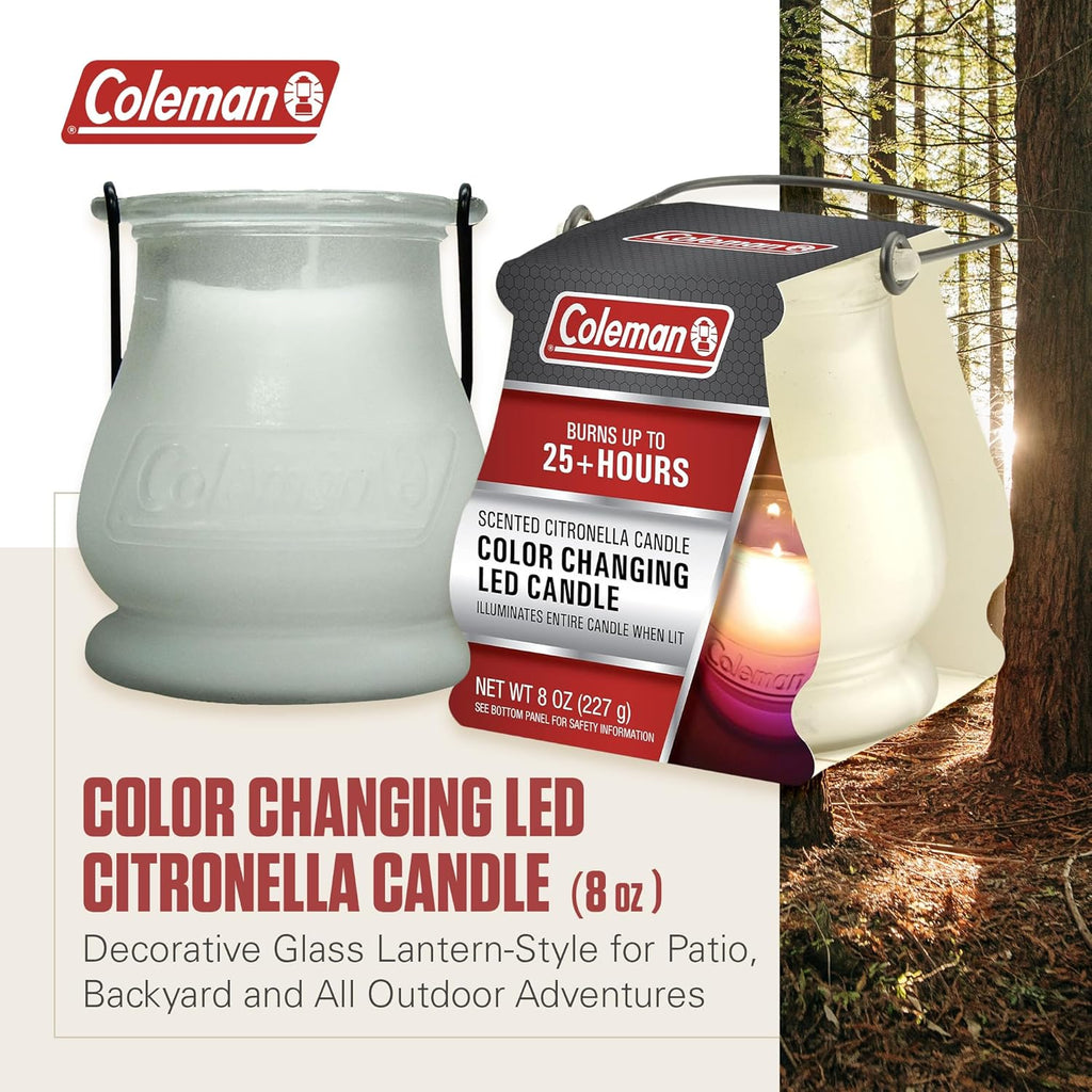 Coleman Color Changing LED Citronella Outdoor Scented Candle