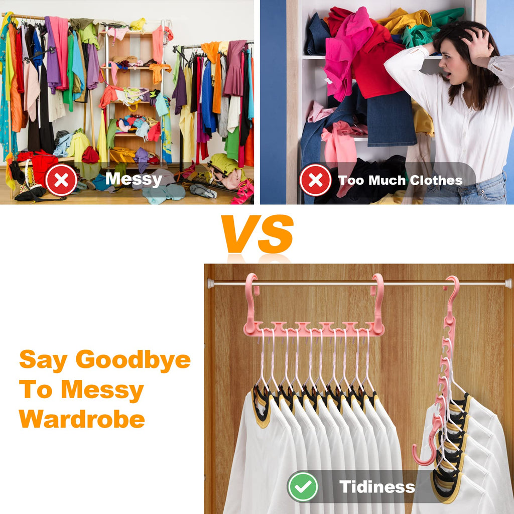 8-Pack-Closet-Organizers-and-Storage,Sturdy Organization-and-Storage-Hangers-Space-Saving for Wardrobe,Dorm-Room-Essentials for College Students Girls Smart Clothes Hanger
