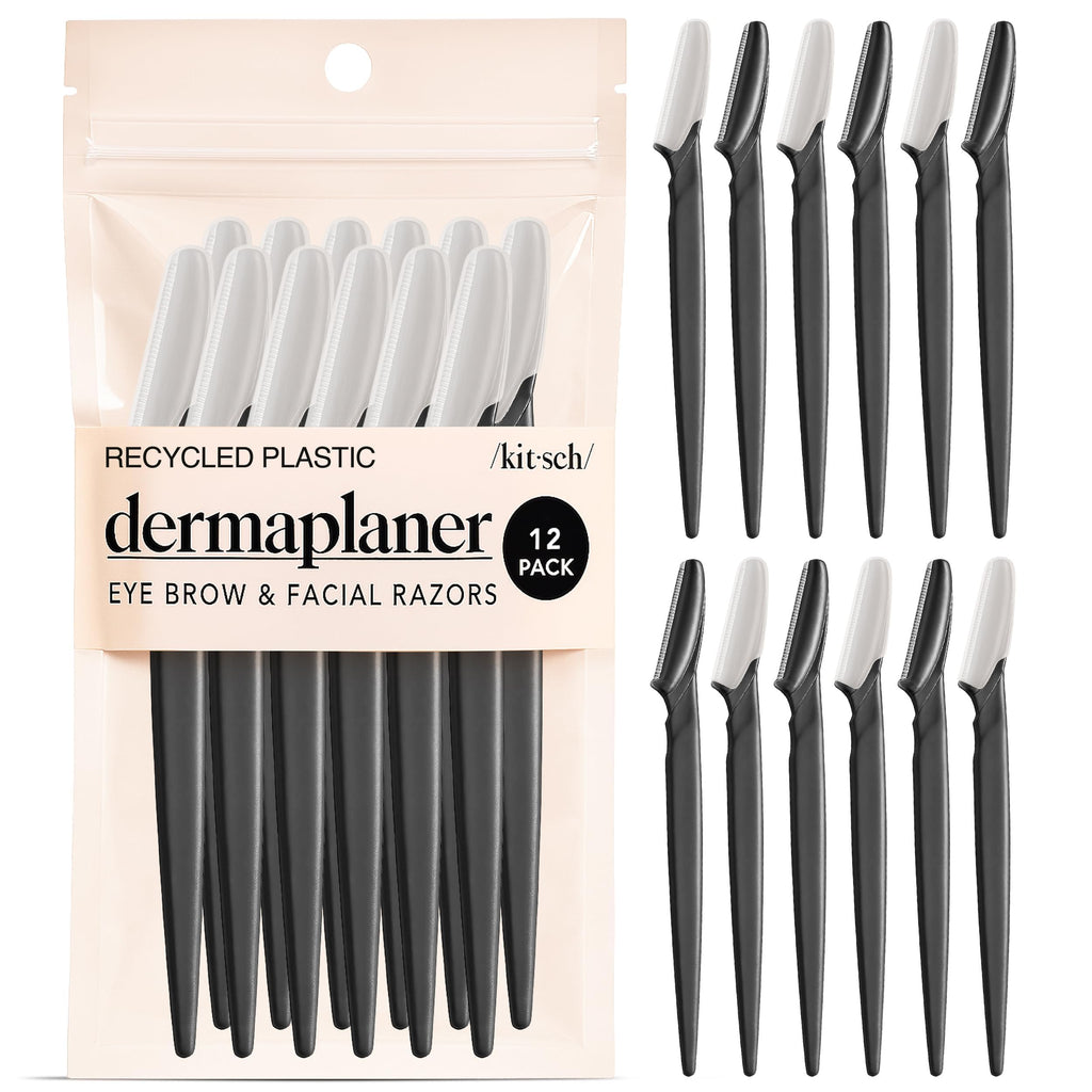 Kitsch Dermaplane Razor for Women Face – Face Razors for Women & Men, Eyebrow Trimmer & Face Shaver – Exfoliating Facial Razor & Skin Care Tool for Smoother Skin - Terracotta, 12 pcs