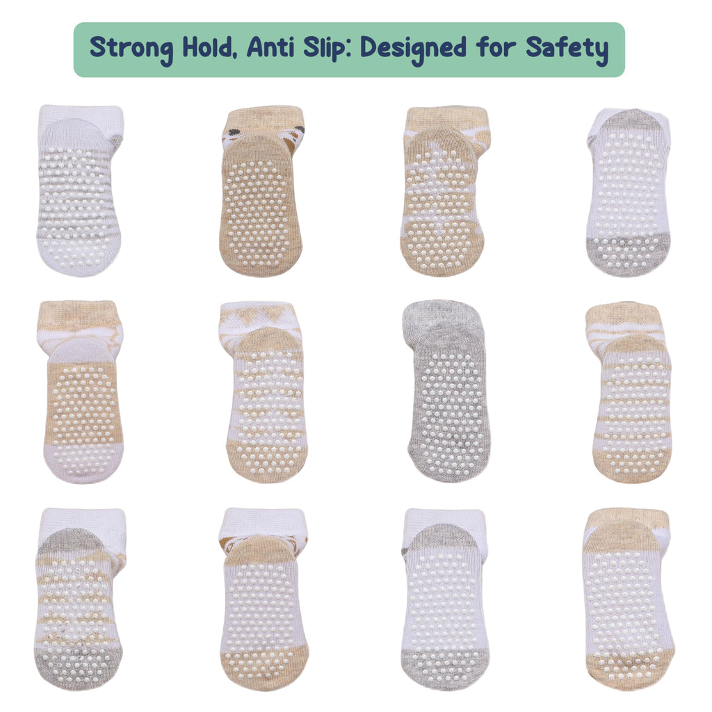 Mother's Choice Organic Cotton Baby Socks Infant 0-6 Months - 12 pairs Soft, Cozy, and Gentle Newborn Socks for Girls & Boys, Perfect Baby Gift for Everyday Wear, and Infant Comfort