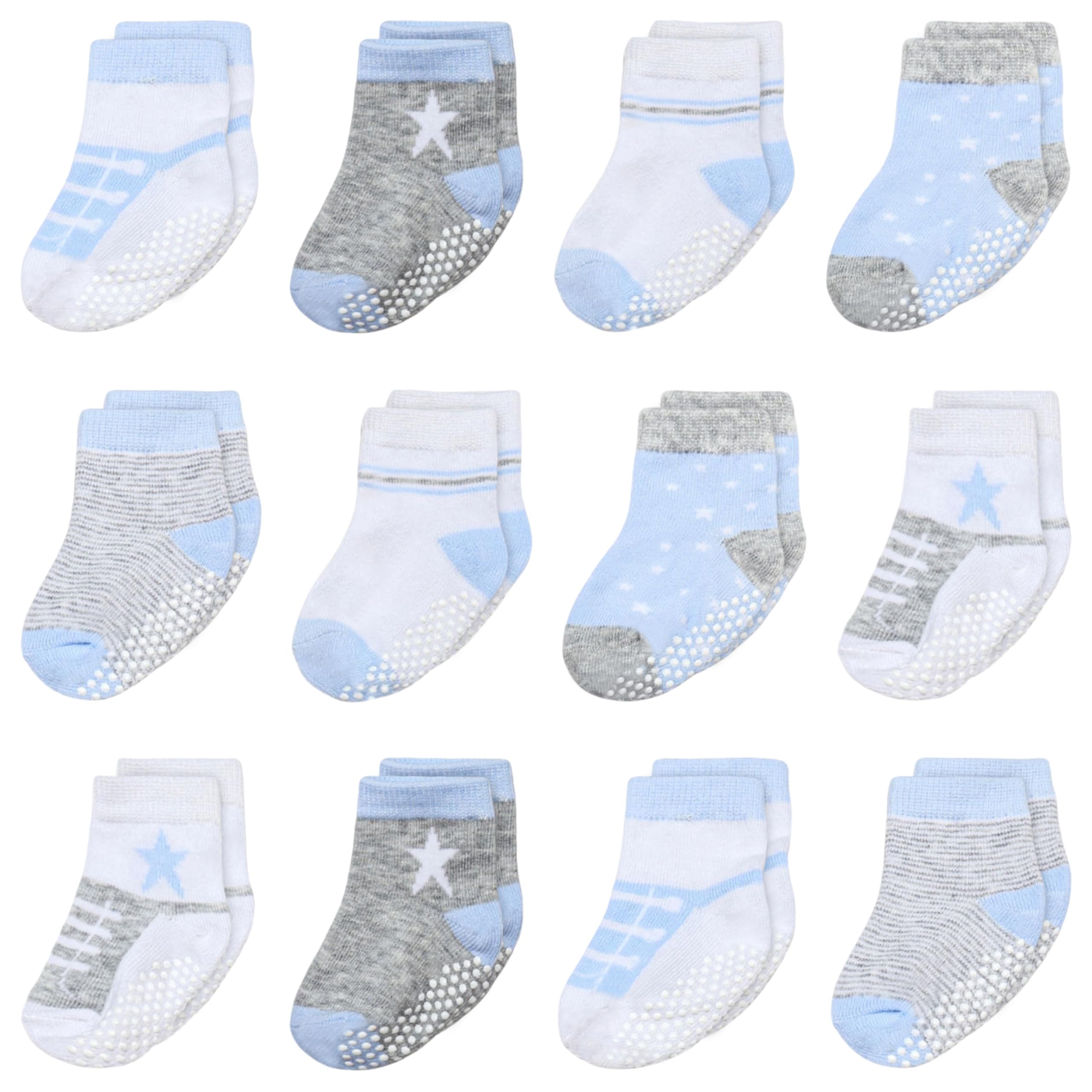 Mother's Choice Organic Cotton Baby Socks Infant 0-6 Months - 12 pairs Soft, Cozy, and Gentle Newborn Socks for Girls & Boys, Perfect Baby Gift for Everyday Wear, and Infant Comfort