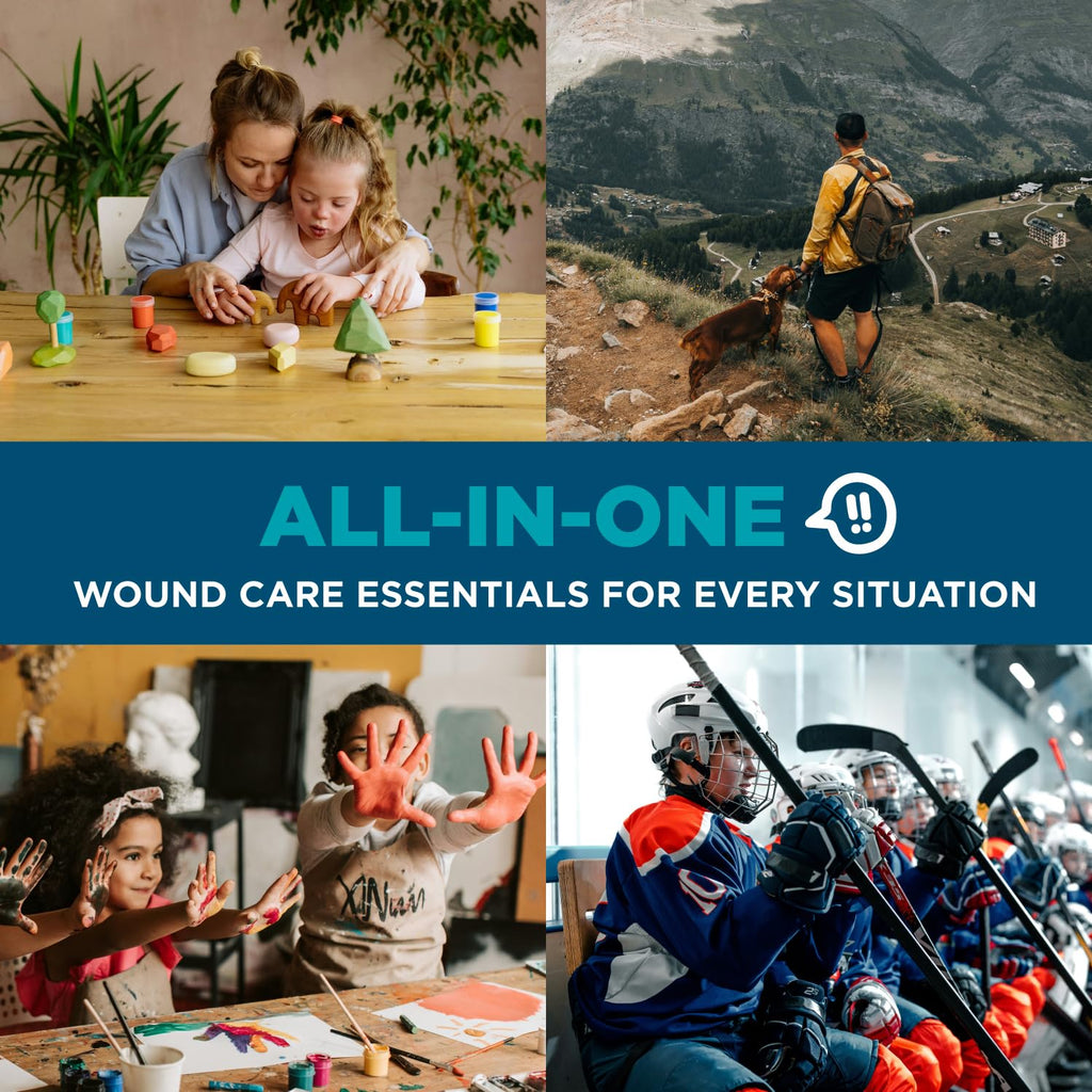 Be Smart Get Prepared 180 Piece First Aid Kit: Clean, Treat, Protect Minor Cuts, Scrapes. Home, Office, Car, School, Business, Travel, Emergency, Survival, Hunting, Outdoor, Camping & Sports, FSA HSA