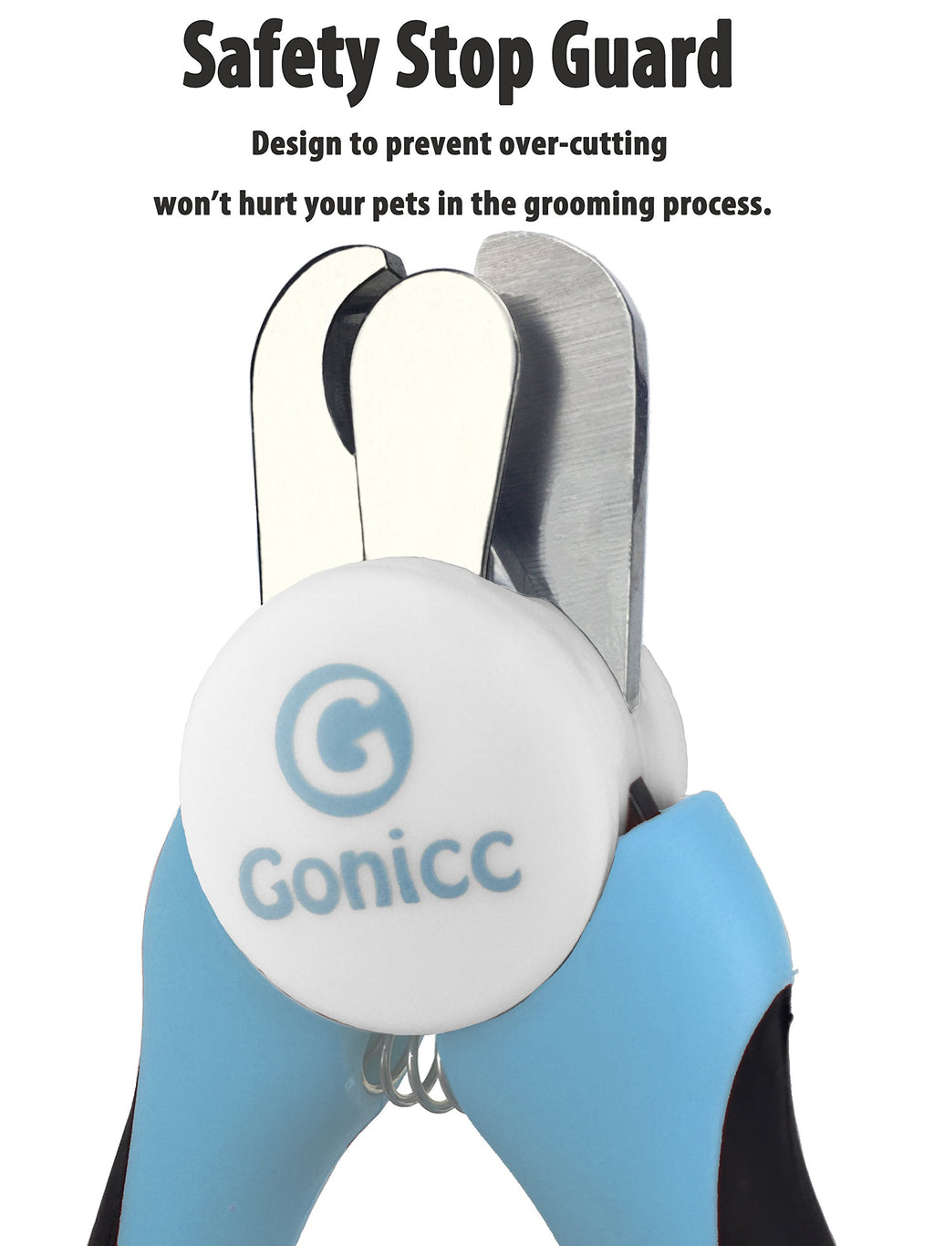 gonicc Dog & Cat Pets Nail Clippers and Trimmers - with Safety Guard to Avoid Overcutting, Free Nail File, Razor Sharp Blade - Professional Grooming Tool for Pets