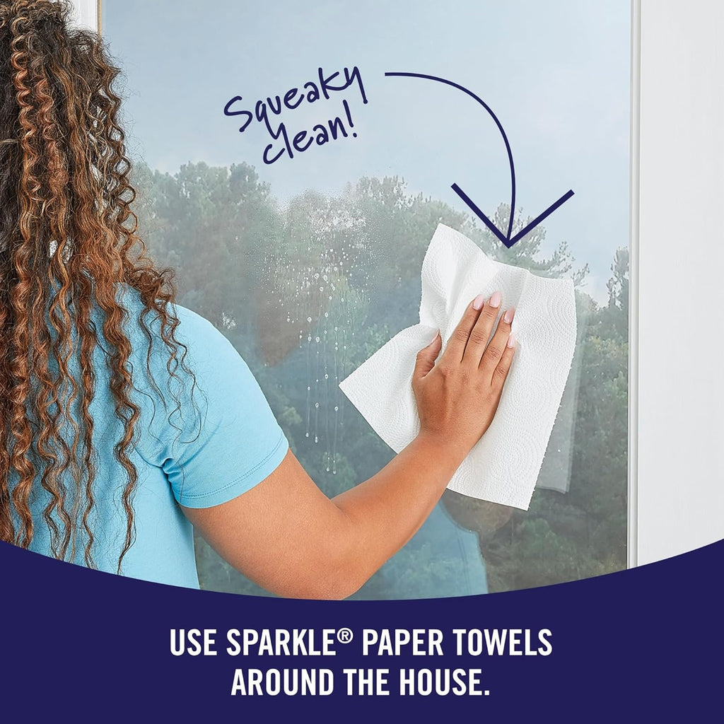Sparkle Pick-A-Size Paper Towels, 24 Double Rolls (2,640 Sheets Total) - Strong 2-Ply Towels for Kitchen Cleanup and Everyday Messes