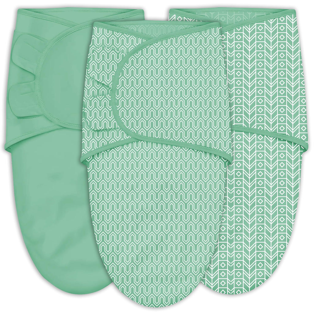 SWEET DOLPHIN 3-Pack Baby Swaddle Sleep Sacks - Newborn Swaddle Blanket with Soft Cotton - Ergonomic Wrap for Boys and Girls, 0-3 Months, Grey