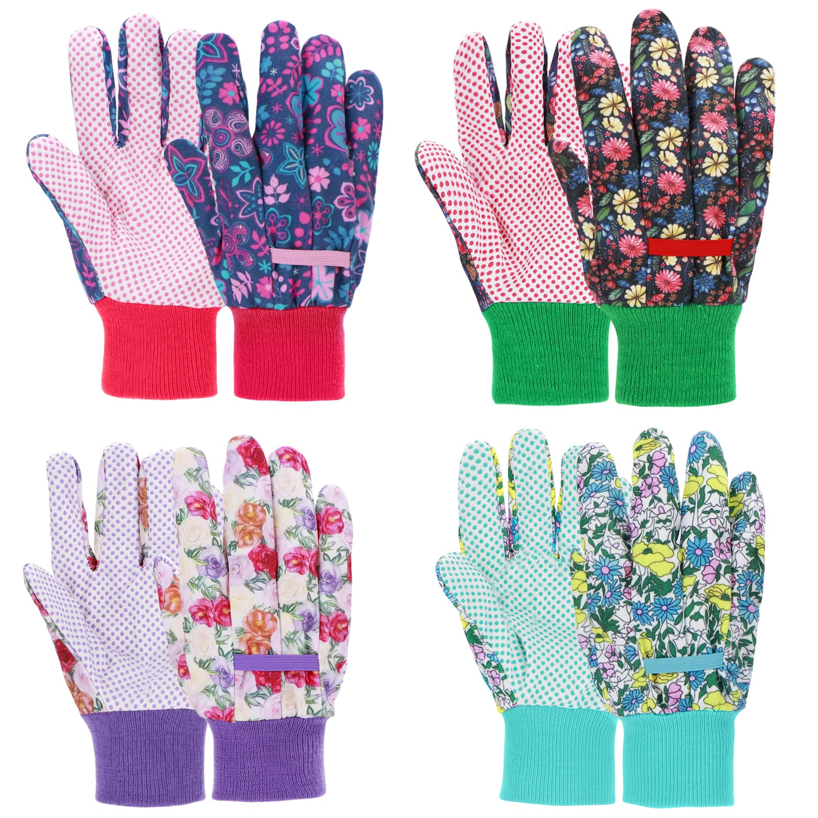 JUMPHIGH Garden Gloves for Women, Floral Gardening Gloves Ladies Soft Breathable Yard Work Glove Light Working Gloves