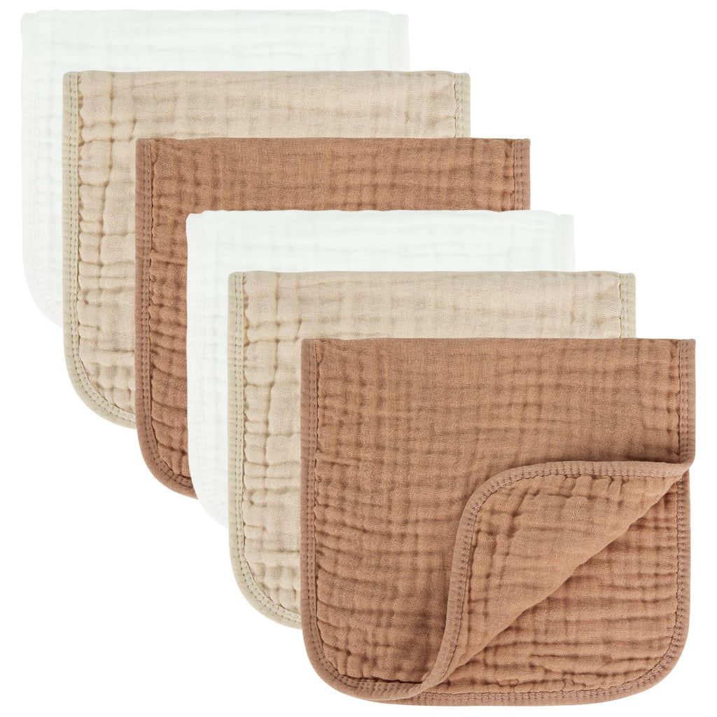 MIGIOL Muslin Burp Cloths 100% Cotton Baby Burp Cloths Soft, Absorbent 10x20 inches for Girls and Boys Baby Essentials