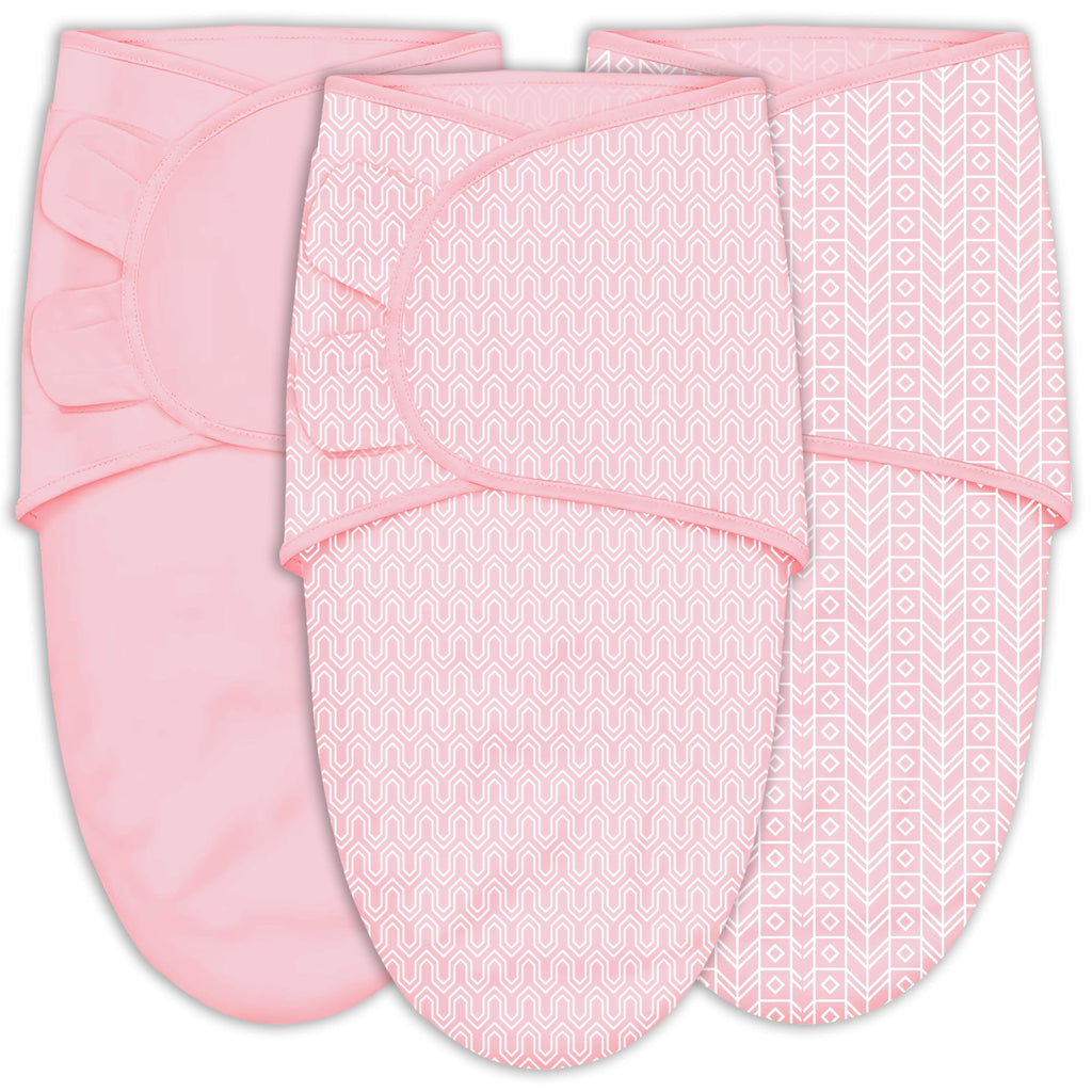 SWEET DOLPHIN 3-Pack Baby Swaddle Sleep Sacks - Newborn Swaddle Blanket with Soft Cotton - Ergonomic Wrap for Boys and Girls, 0-3 Months, Grey