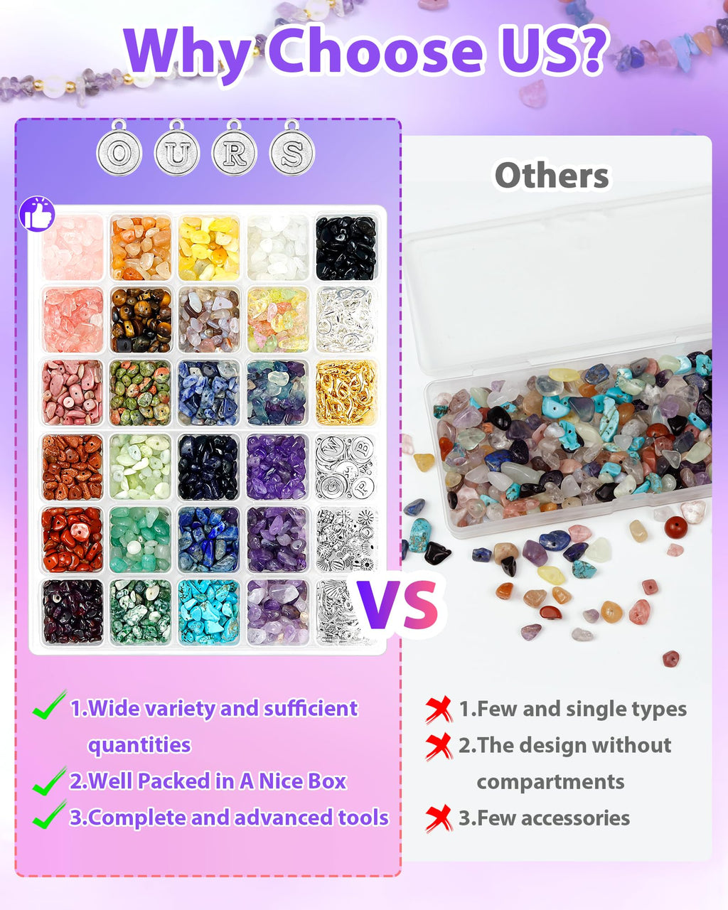 FIVEIZERO 600pcs Natural Chip Stone Beads 5-8mm - 15 Color Crystal Chip Beads for Jewelry Making, Valentine's Day Bracelet,DIY Irregular Gemstone Beads with Drilled Holes