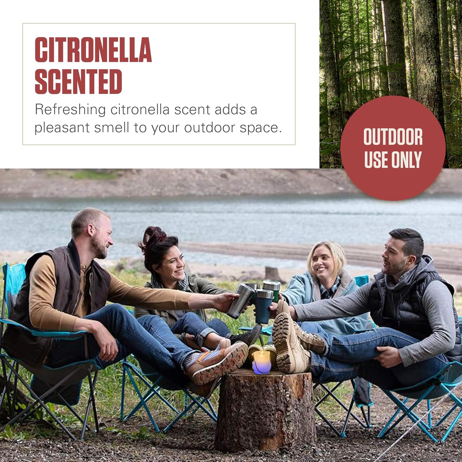 Coleman Color Changing LED Citronella Outdoor Scented Candle