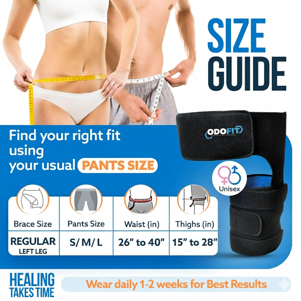 5 in 1 Hip Brace for Women Men Sciatica Pain Relief Devices - Adjustable Groin, Hip Flexor Compression Wrap for Comfortable Thigh, Hamstring & Sciatic Nerve Support, Improved Mobility & Recovery