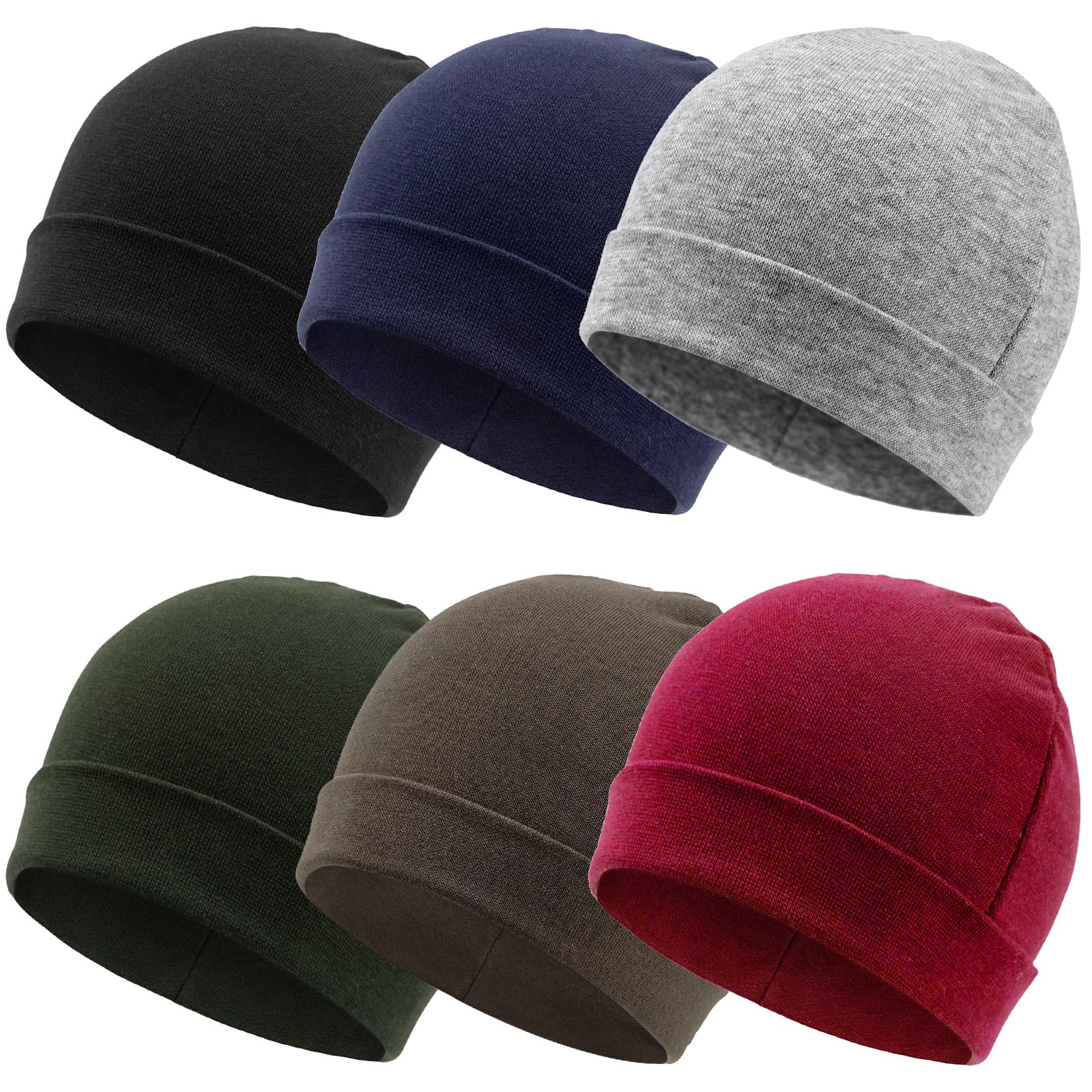 DRESHOW BQUBO 6 Pack Baby Beanie Hats for Unisex Infant Toddler Cotton Beanie Newborn Hospital Hat for Boys Girls 0-6 Months