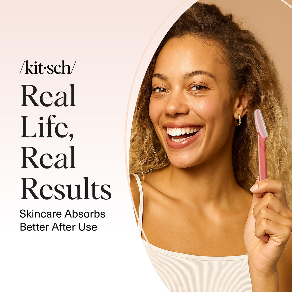 Kitsch Dermaplane Razor for Women Face – Face Razors for Women & Men, Eyebrow Trimmer & Face Shaver – Exfoliating Facial Razor & Skin Care Tool for Smoother Skin - Terracotta, 12 pcs