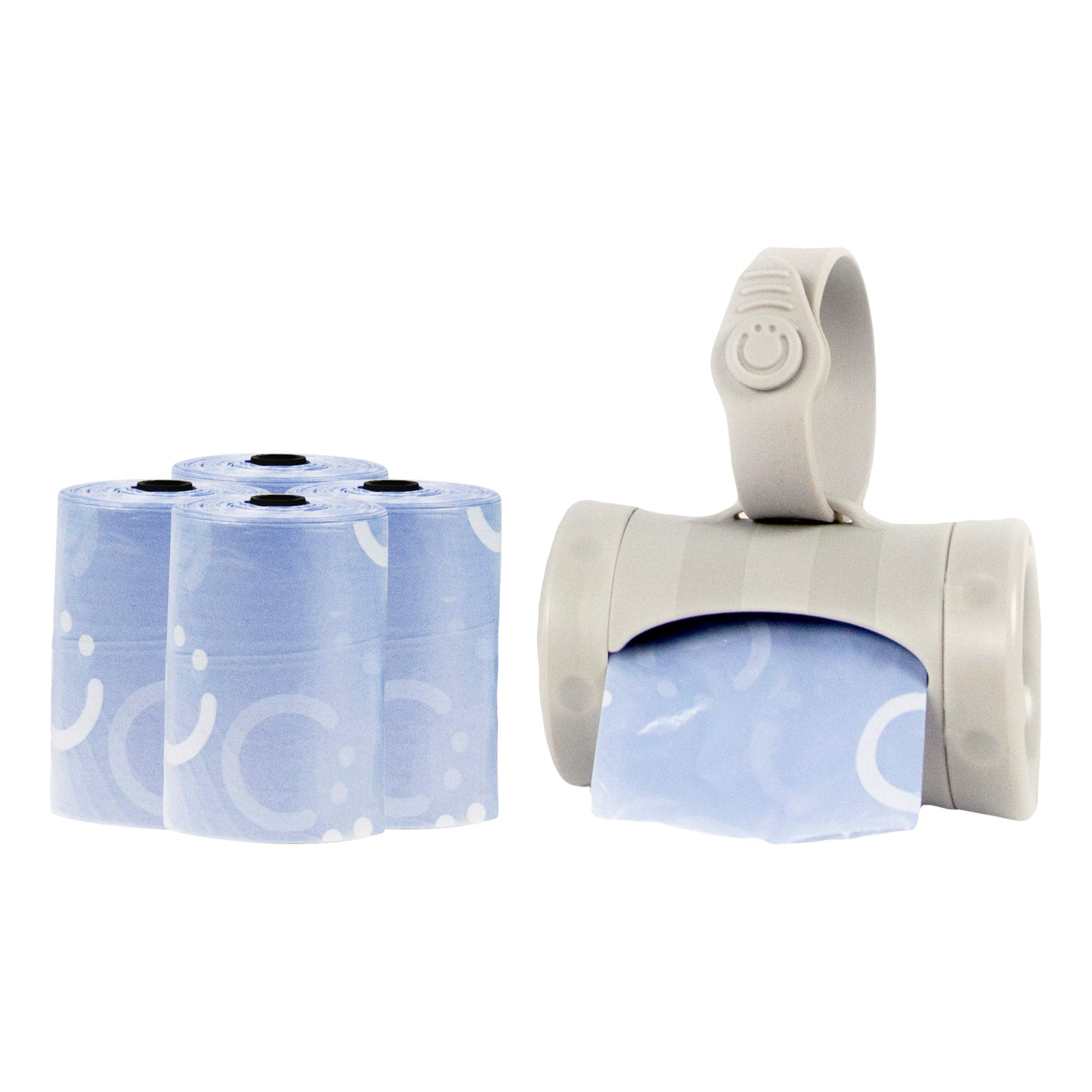 Ubbi Retractable On the Go Bag Dispenser for Travel, Diaper Bag Accessory Must Have for Newborn, Helpful Item, Baby Gift, Lavender Scented, Gray