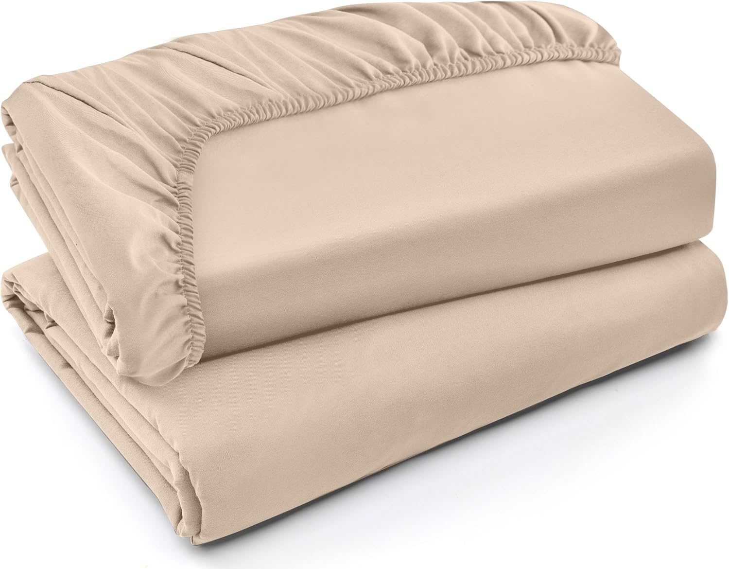Utopia Bedding Queen Fitted Sheet - Bottom Sheet - Deep Pocket - Soft Microfiber - Shrinkage and Fade Resistant - Easy Care -1 Fitted Sheet Only (Beige)