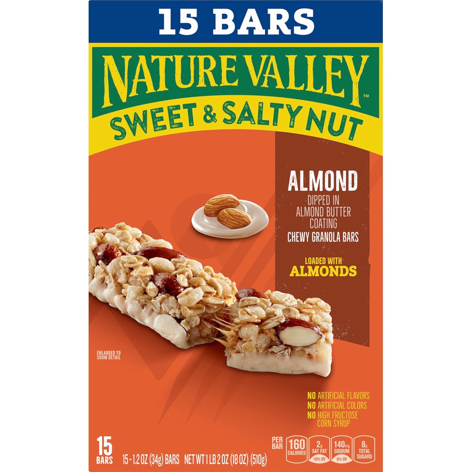 Nature Valley Sweet and Salty Nut Granola Bars, Peanut, 15 Bars, 18 oz