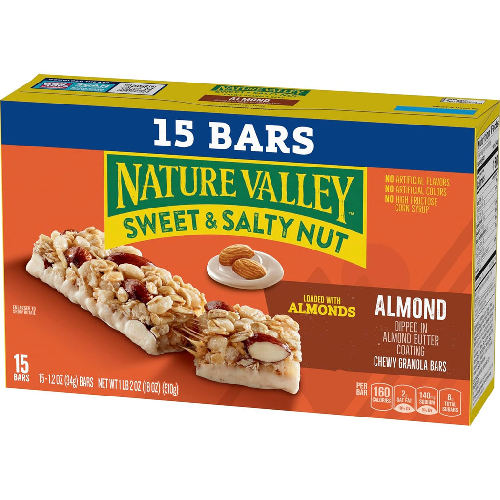 Nature Valley Sweet and Salty Nut Granola Bars, Peanut, 15 Bars, 18 oz