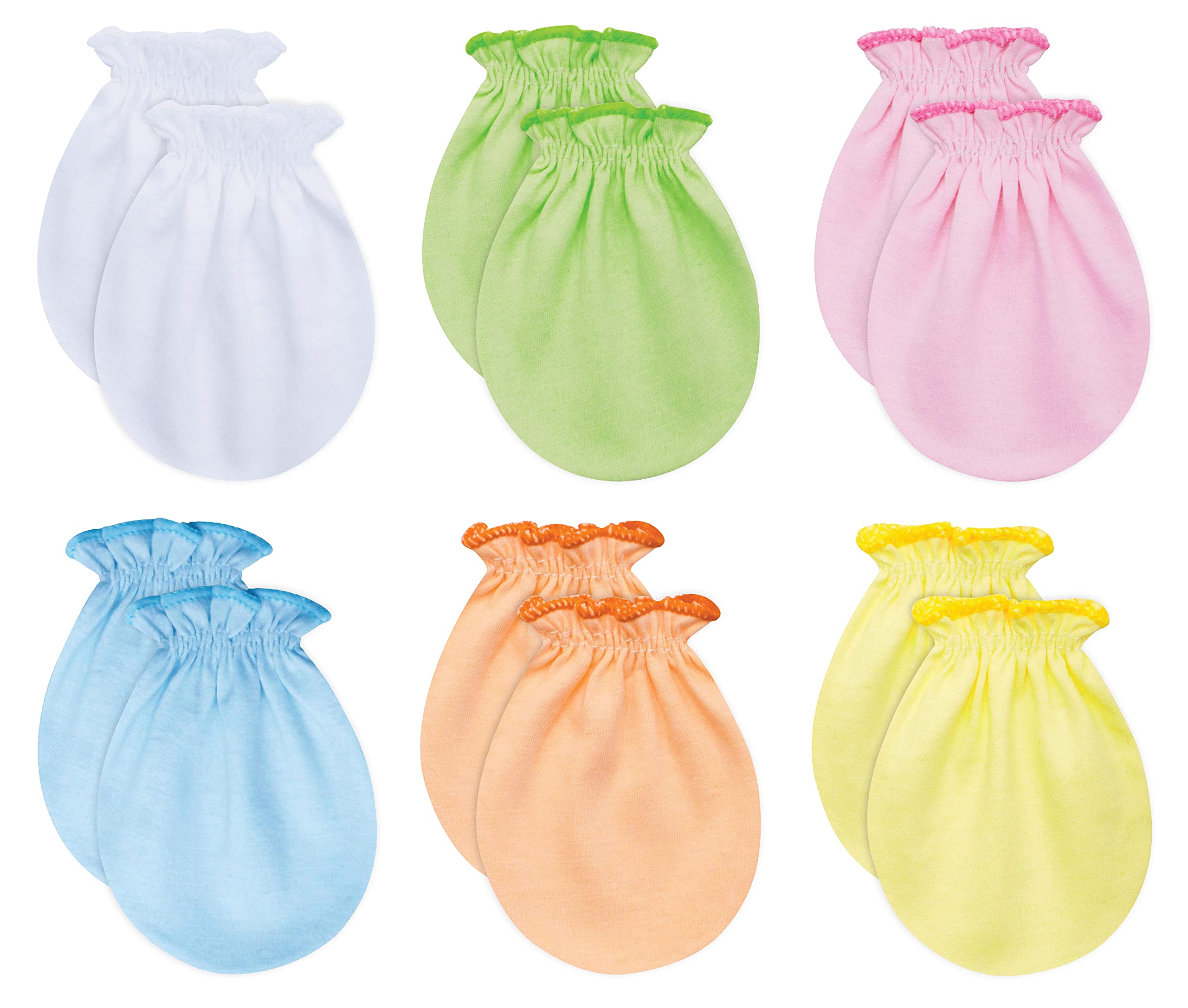 RATIVE Baby Mittens No Scratch Organic Cotton for Newborn 0-6 Months | Baby Essentials Must-Haves for Boys & Girls