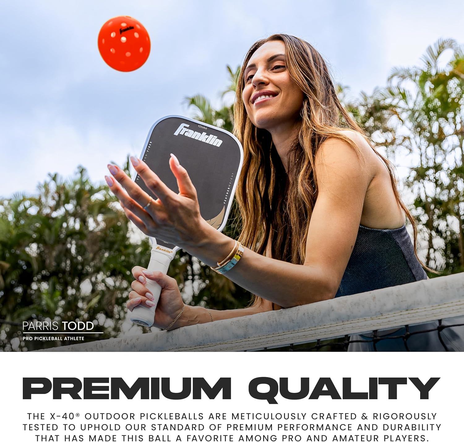 Franklin Sports X-40 Outdoor Pickleballs - Official Ball of USA Pickleball, APP Tour + US Open - Regulation Size