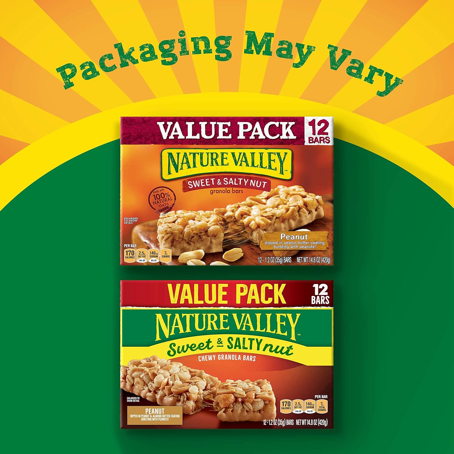 Nature Valley Sweet and Salty Nut Granola Bars, Peanut, 15 Bars, 18 oz
