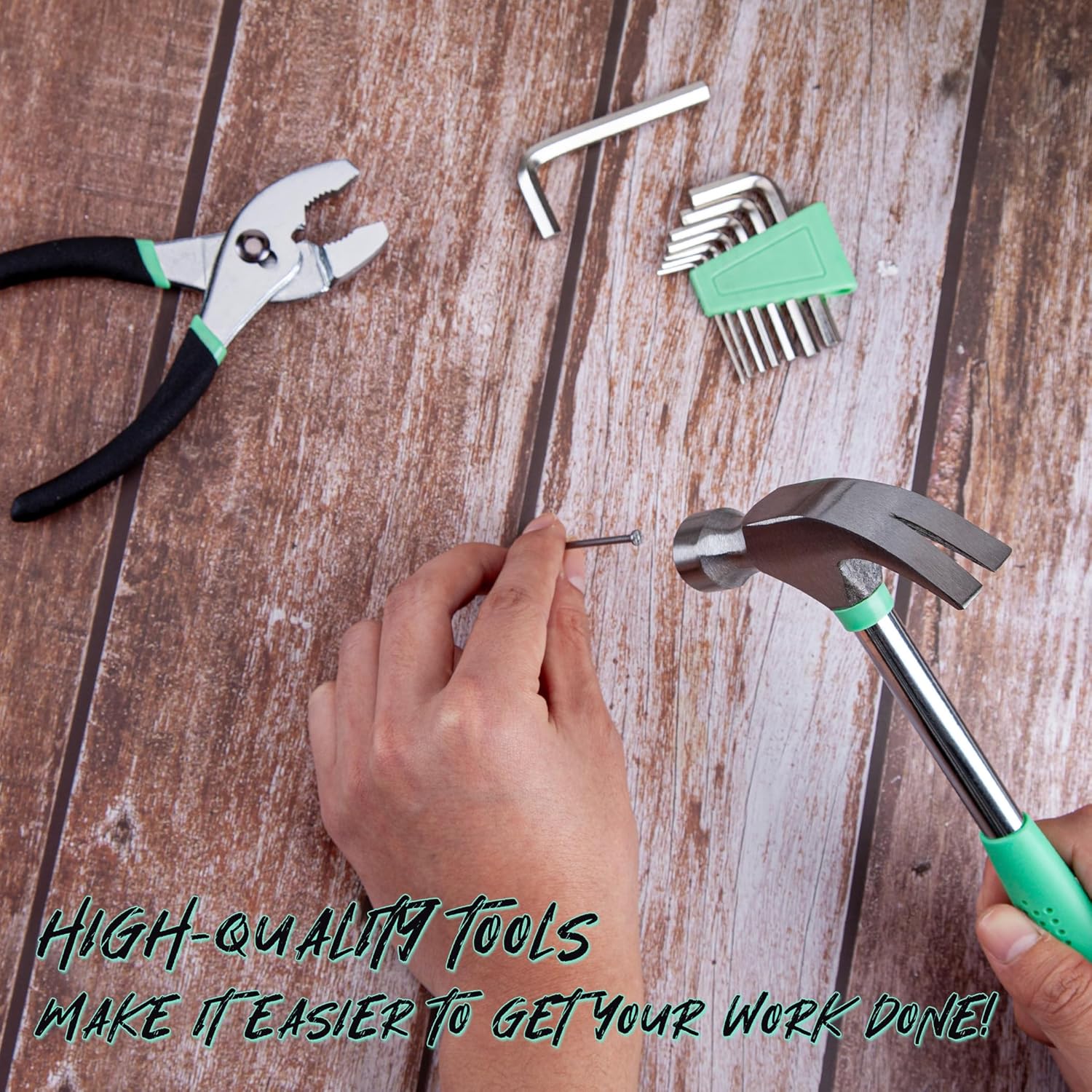 CARTMAN 39 Piece Tool Set General Household Hand Kit with Plastic Toolbox Storage Case Orange