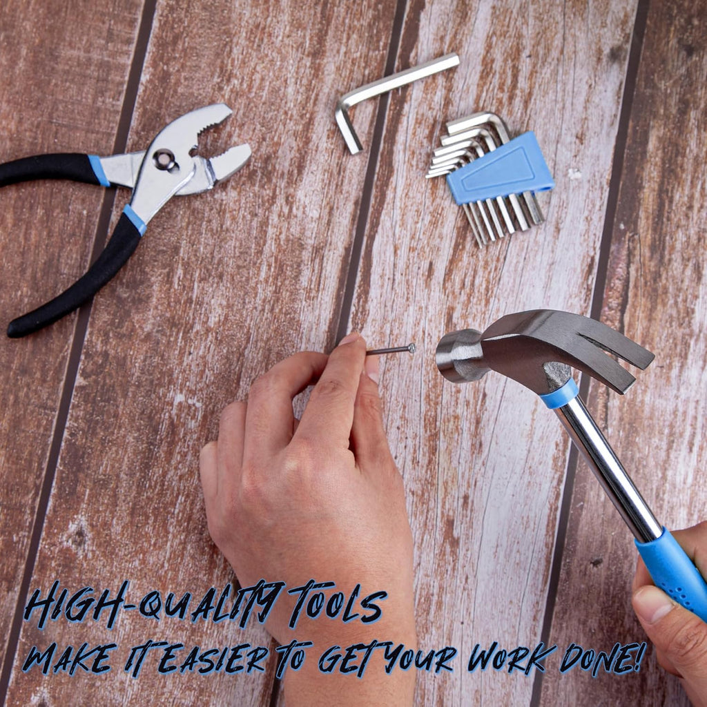 CARTMAN 39 Piece Tool Set General Household Hand Kit with Plastic Toolbox Storage Case Orange